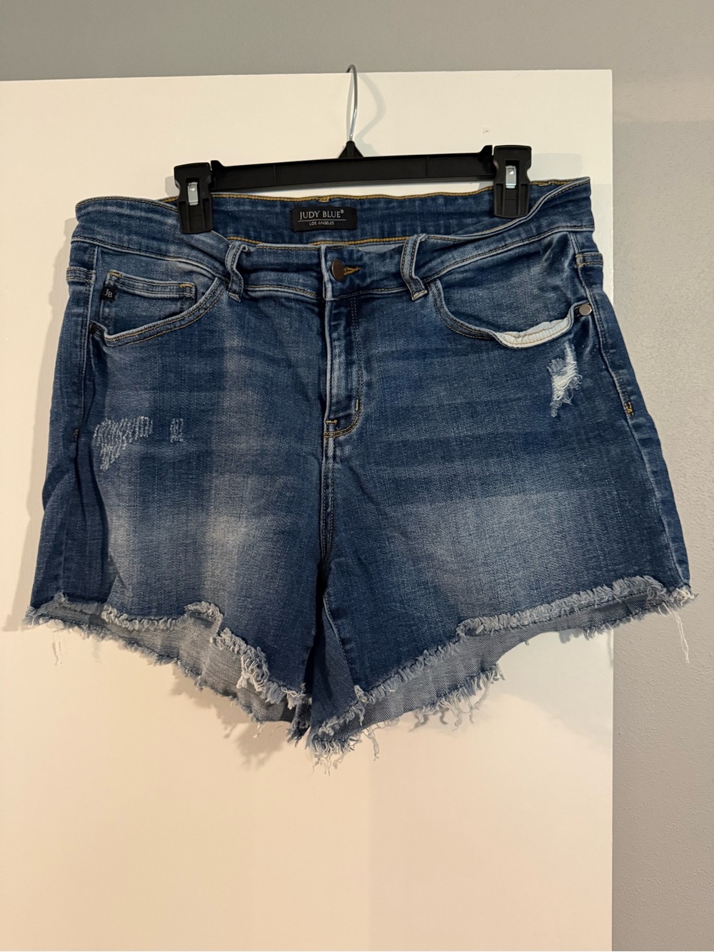 Judy Blue Women's Distressed Denim Shorts - Blue